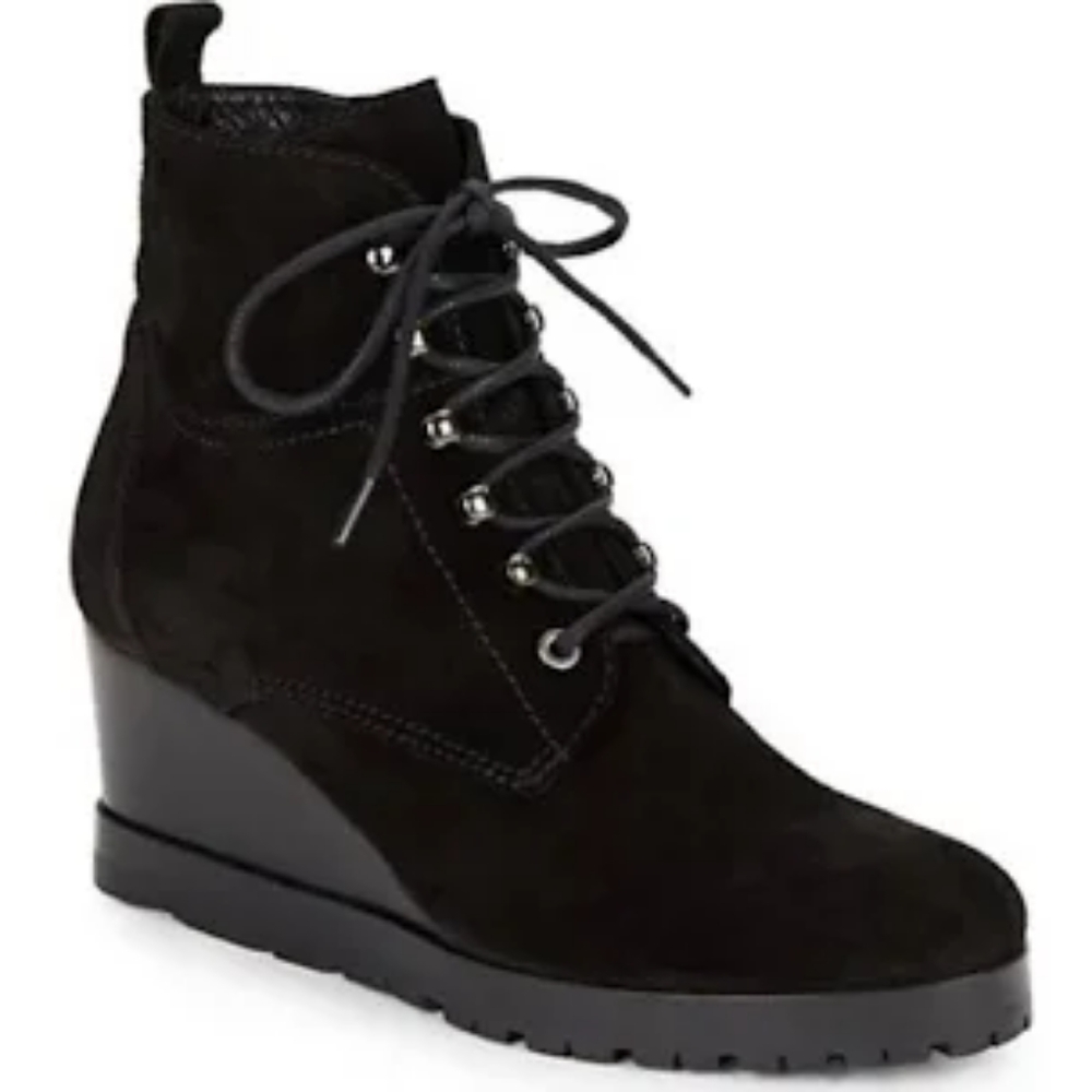 Aquatalia black suede booties